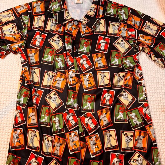 San Francisco Giants Legends Button-Up Shirt — Vintage Baseball Cards Print — Me - Picture 4 of 4